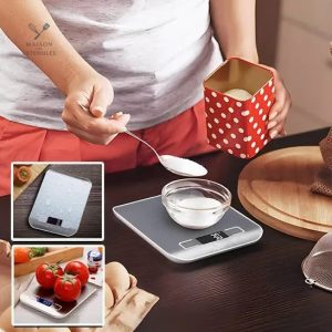 Balance de cuisine compacte avec affichage clair