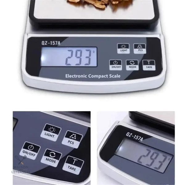 Balance LED pour ingrédients en cuisine