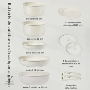 Set de cuisine céramique 11 éléments