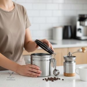Boîte de rangement design pour café en grains