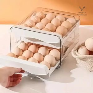 Boîte à oeufs 32 compartiments pour rangement cuisine