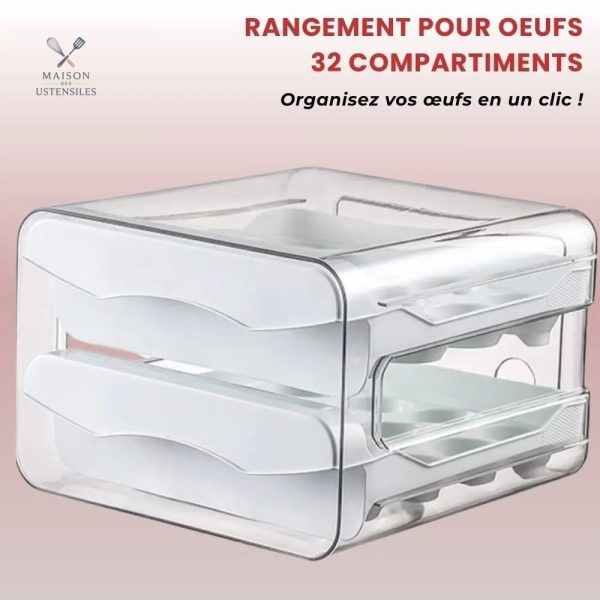 Boîte à œufs, rangement optimal pour 32 unités