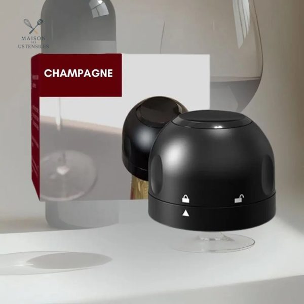Conservation du vin avec bouchon sous vide