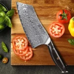 Couteau de cuisine Damas élégant et tranchant