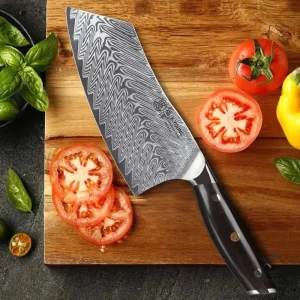 Couteau de cuisine Damas élégant et tranchant