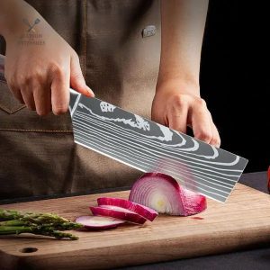 Couteau de cuisine Santoku design ergonomique