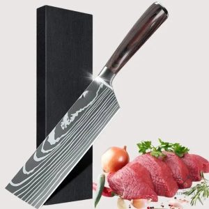 Couteau japonais Santoku, coupe précise et efficace
