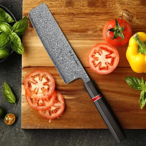 Couteau Nakiri, parfait pour trancher les légumes