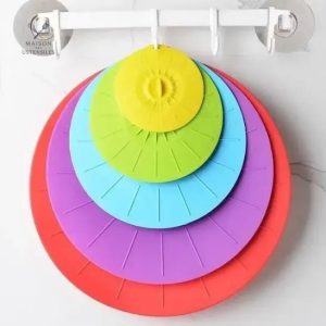Couvercle silicone réutilisable pour conservation alimentaire