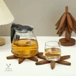 Dessous de verre unique en bois pour la chaleur