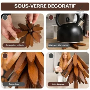 Dessous de verre en bois pour la cuisine
