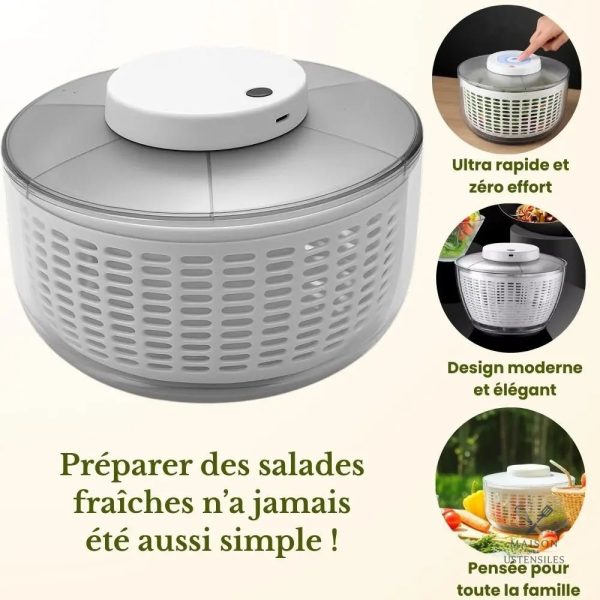 Appareil essoreur de légumes électrique efficace et facile