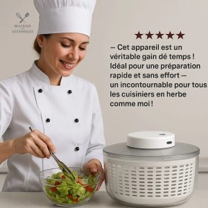 Essoreuse à salade électrique pour un usage quotidien