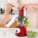 Hachoir manuel rouge pour viande et légumes