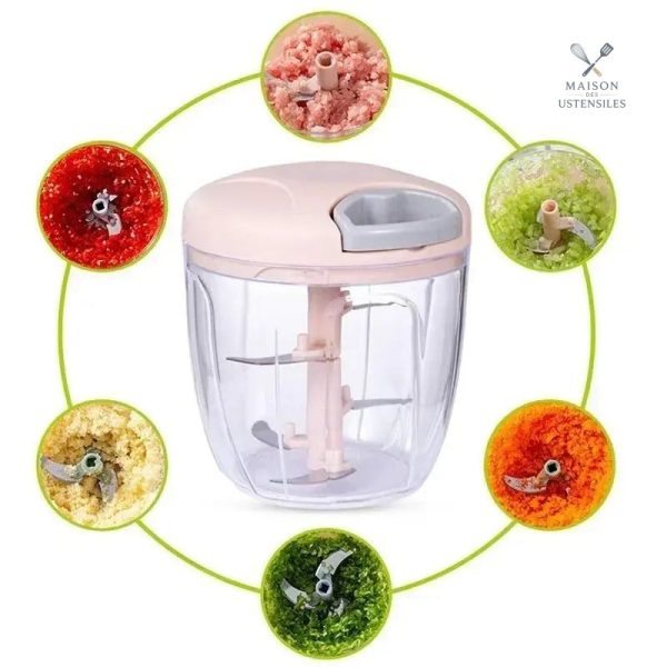 Accessoire de cuisine : hachoir manuel rose