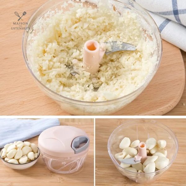 Hachoir à viande rose, pratique et efficace