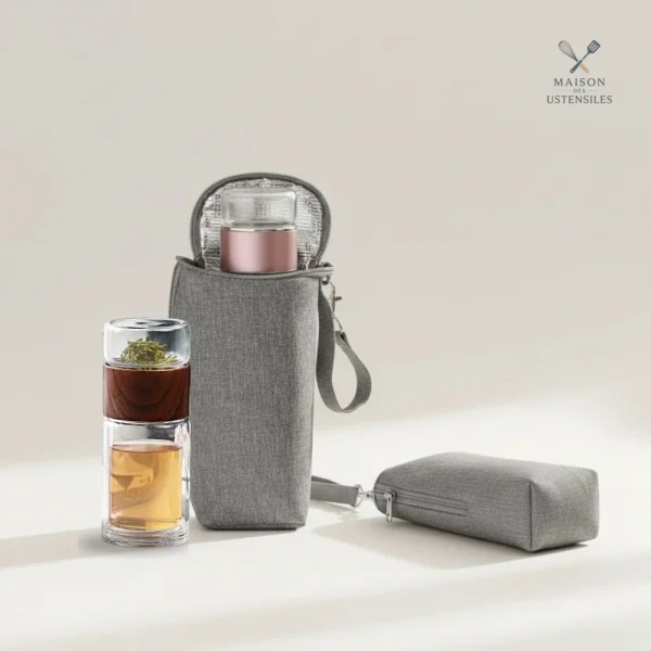 Thé à infuser avec un élégant infuseur en verre