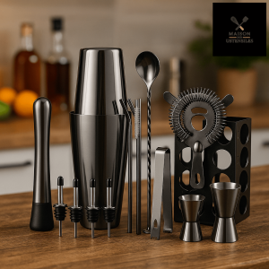 Kit Shaker Cocktail Premium 15 pièces pour mixologie