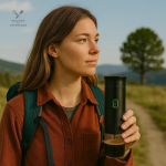 Café en déplacement avec machine à café compacte