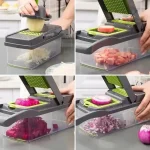 Mandoline avec plusieurs options de coupe pour recettes