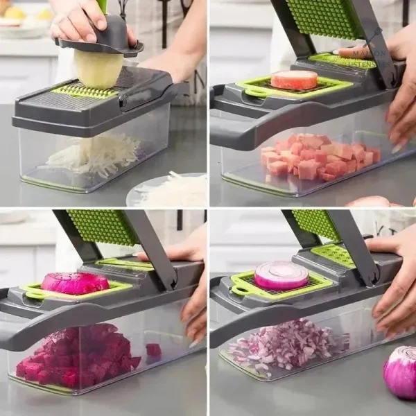 Mandoline avec plusieurs options de coupe pour recettes
