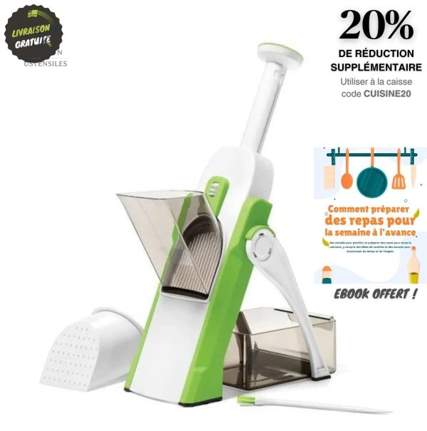 Mandoline pratique pour des tranches uniformes et sûres