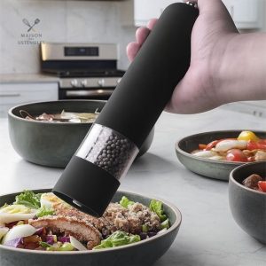 Moulin à poivre électrique avec éclairage intégré