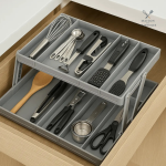 Rangement cuisine avec organisateur de tiroir pratique