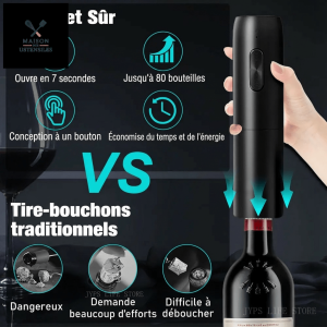 Accessoire de cuisine : ouvre-bouteille électrique