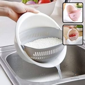 Passoire anti-éclaboussures KitchenEase pour essorer les salades