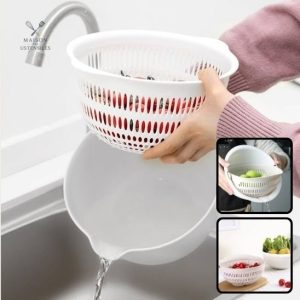 Essoreuse à salade avec protection anti-éclaboussures KitchenEase
