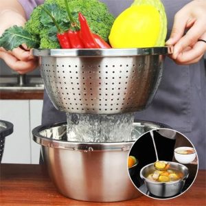 Essoreuse à salade en inox ChefPro, design pratique