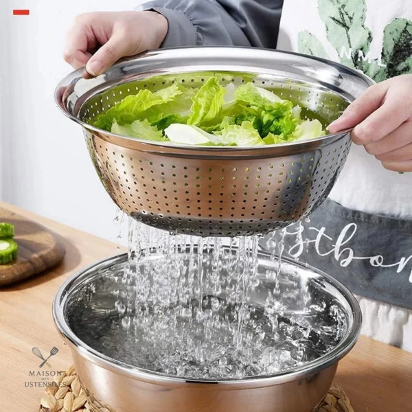 Accessoire cuisine inox pour un drainage optimal