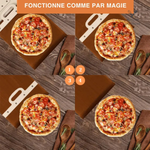 Pelle à pizza avec design coulissant pratique