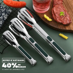 Pince de cuisson en inox, outil essentiel pour barbecue