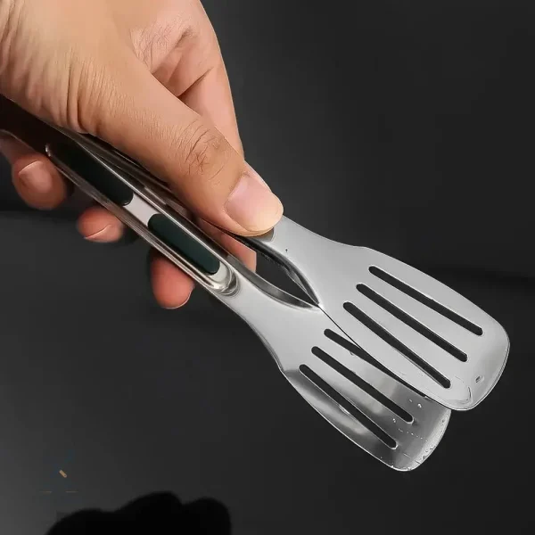 Pince de cuisine avec poignée en silicone antidérapante