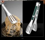 Pince de cuisine en inox, idéale pour le barbecue
