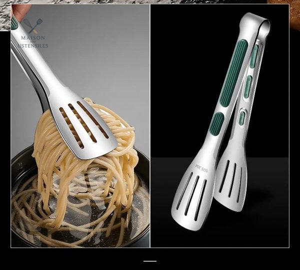 Pince de cuisine en inox, idéale pour le barbecue