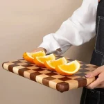 Planche à découper en bois naturel pour cuisine
