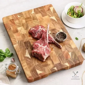 Planche à découper en acacia, design élégant