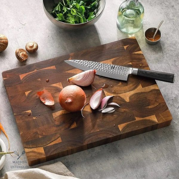 Planche à découper en bois, idéale pour les chefs