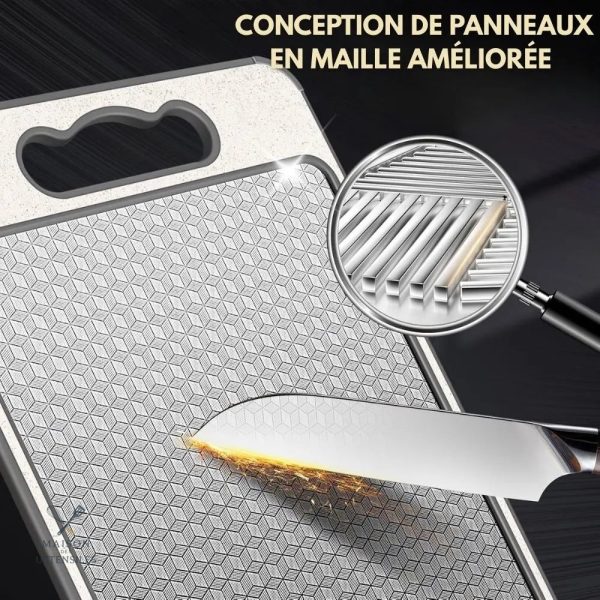 Accessoire de cuisine : planche à découper double face