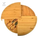 Plateau en bambou pour amateurs de fromage