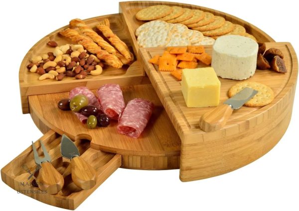 Plateau de fromage élégant en bambou naturel