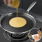 Poêle à crêpe induction en inox pour cuisson parfaite