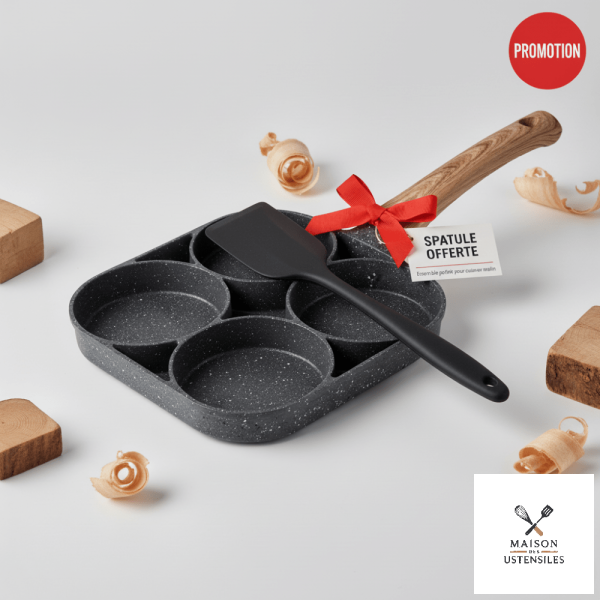 poele-a-pancake-antiadhesive-1 Poêle à pancakes antiadhésive 4 compartiments