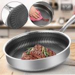Poêle inox durable, idéale pour toutes les préparations