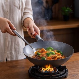 Poêle inox pour cuisson au wok AsiaChef