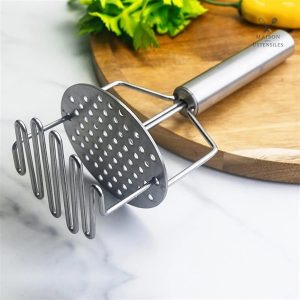 Presse purée inox à double action
