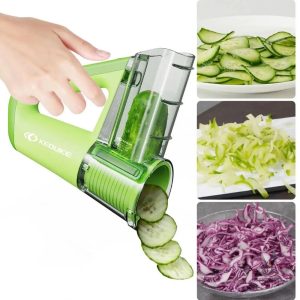Râpe à légumes pratique, finition verte